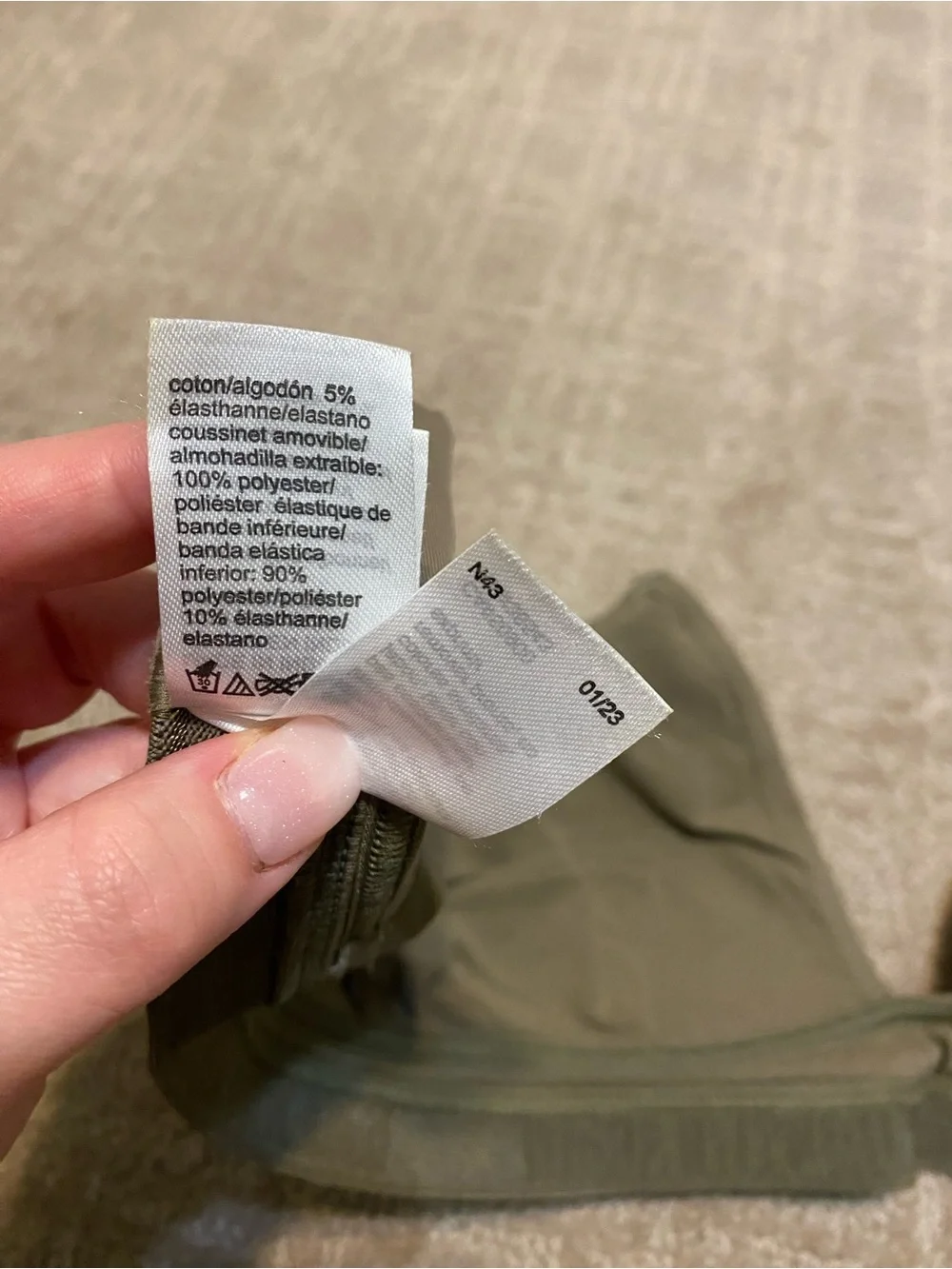 {Calvin Klein} Cotton Sport Bra | Olive Green ~ Size Small - Picture 15 of 15